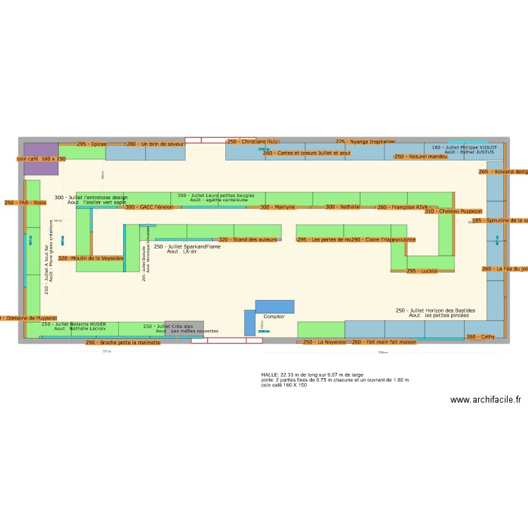 expo estivale 2023 -TABLES BOIS. Plan de 0 pièce et 0 m2