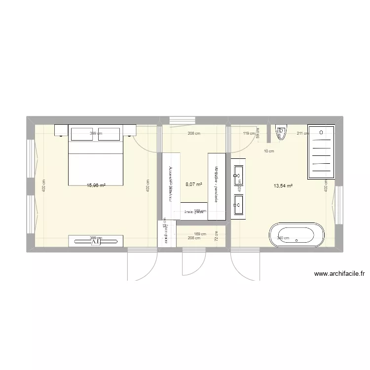 Suite parentale Youri. Plan de Suite parentale Youri. Plan de