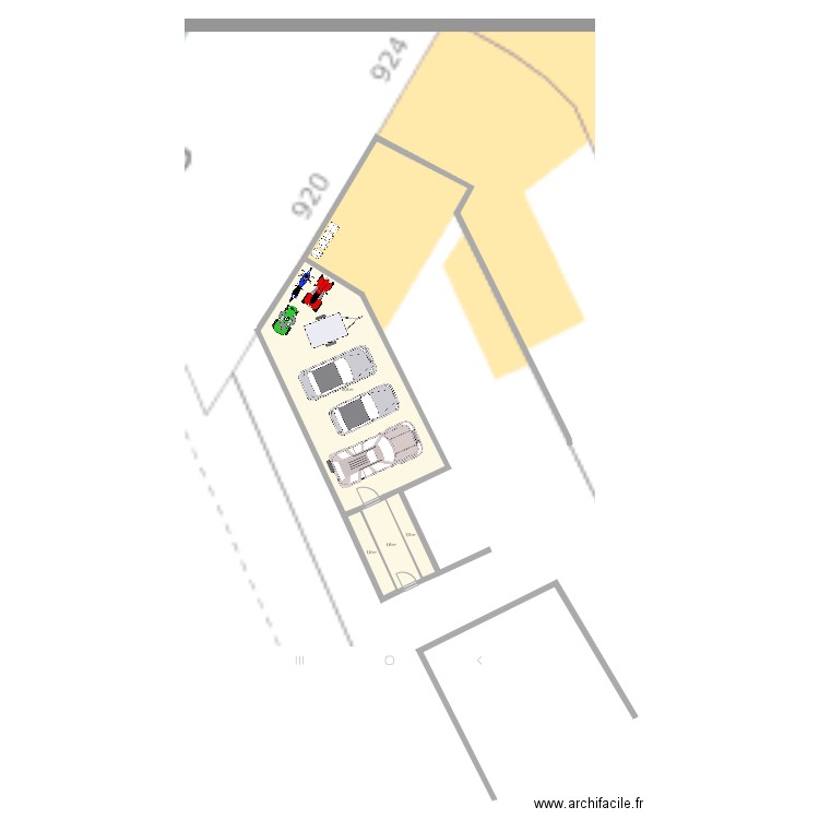 Garage . Plan de 0 pièce et 0 m2