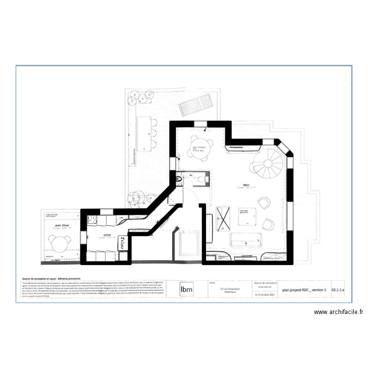 CORTAMBERT RDC. Plan de 0 pièce et 0 m2