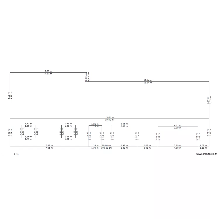 FACADE SUD. Plan de FACADE SUD. Plan de