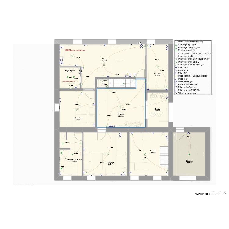 FARDOUX_MIJOUX_Etage1. Plan de 0 pièce et 0 m2