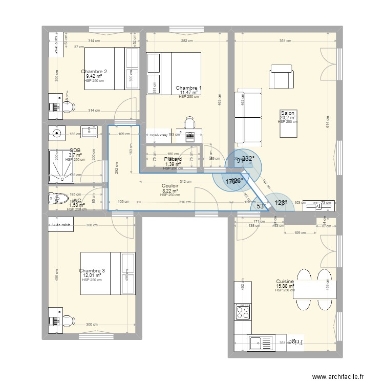 Visite St Etienne le 15 10  Etat des lieux. Plan de 0 pièce et 0 m2