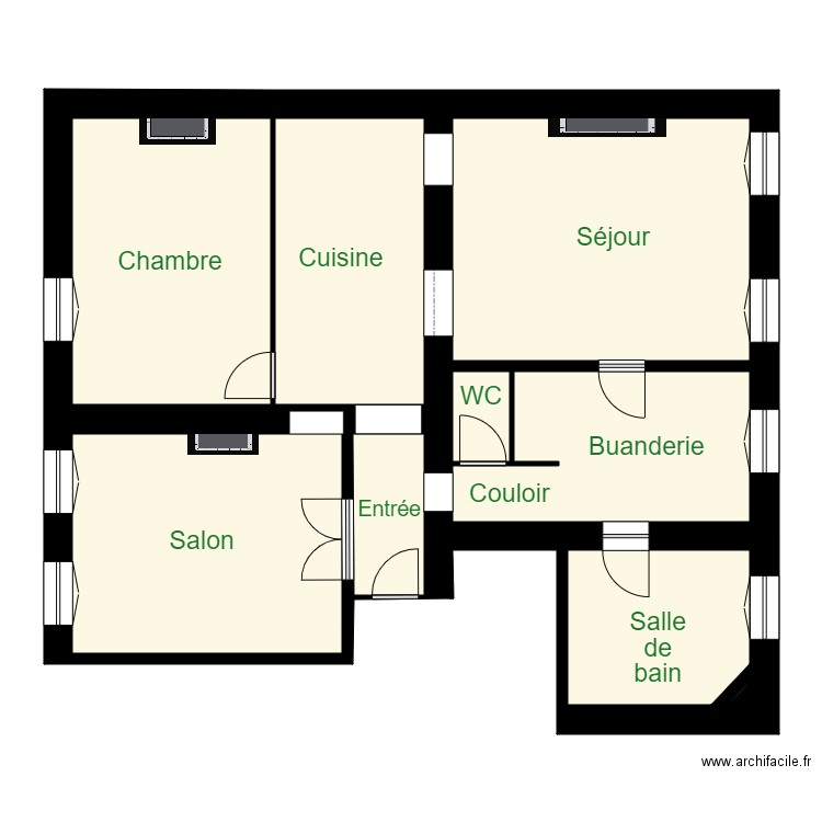 MALGOUYRES APPT 1. Plan de 0 pièce et 0 m2