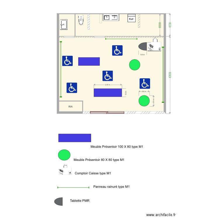 Arcades plan accessibilité . Plan de 0 pièce et 0 m2