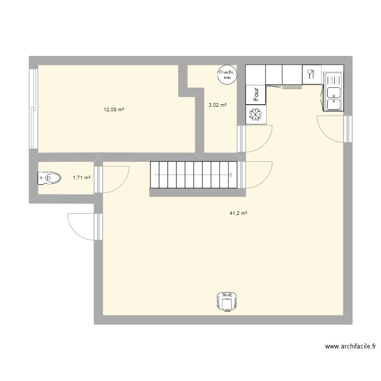 Maison La Roque d'Anthéron. Plan de 4 pièces et 58 m2