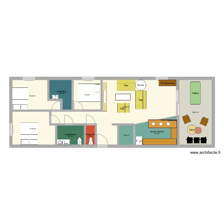 SousS. Plan de 10  et 106 m²