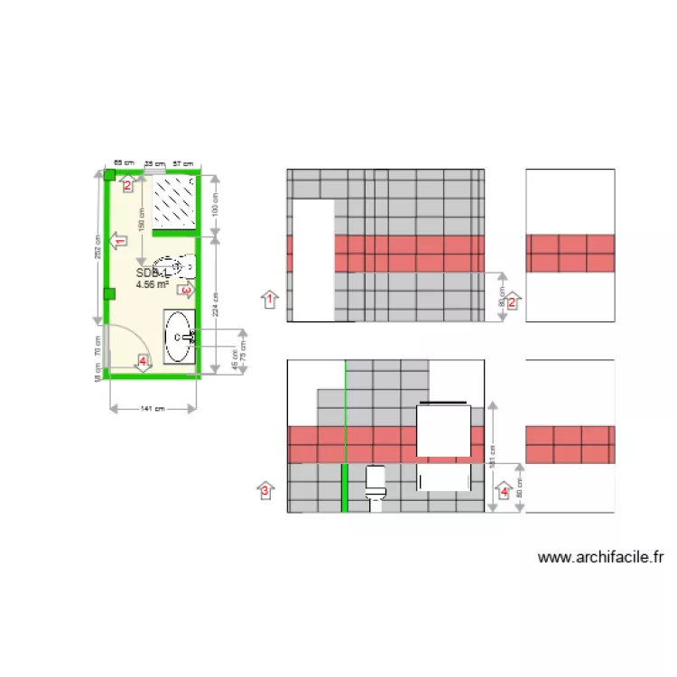 aménagement SDB 1. Plan de aménagement SDB 1. Plan de