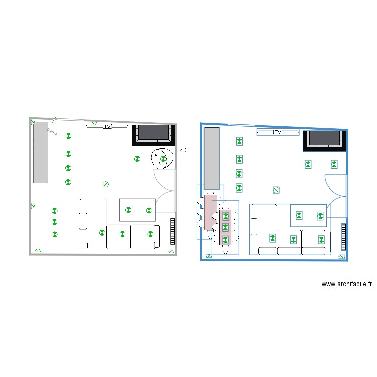 appartement 01  salon . Plan de 0 pièce et 0 m2