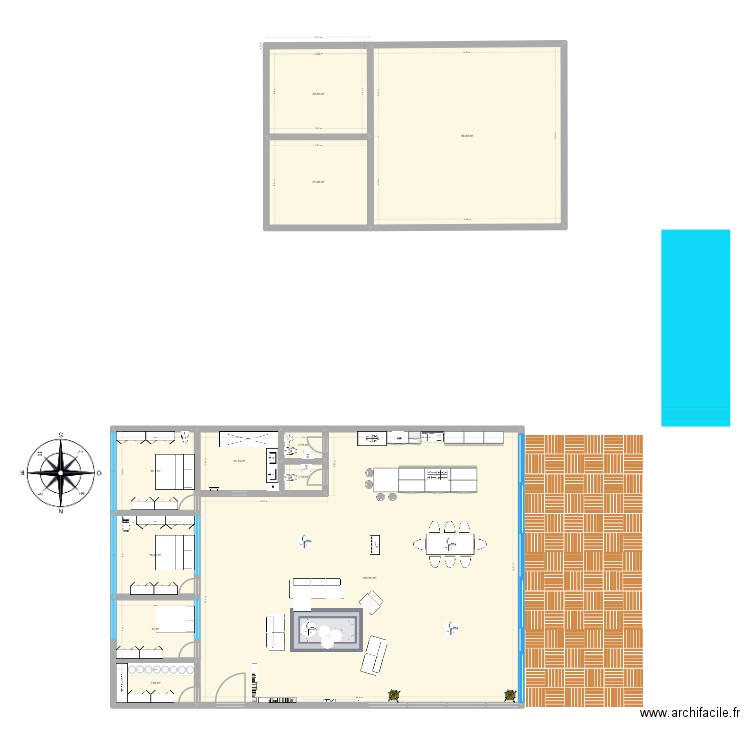 Mx projet 01. Plan de 11 pièces et 401 m2