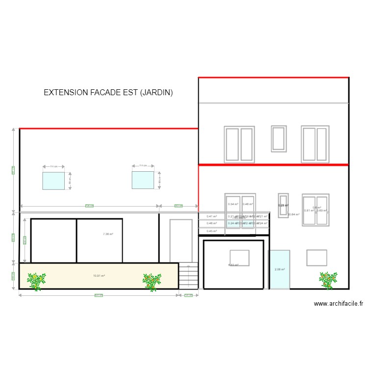 PCMI5 plan des façades et toitures. Plan de 0 pièce et 0 m2