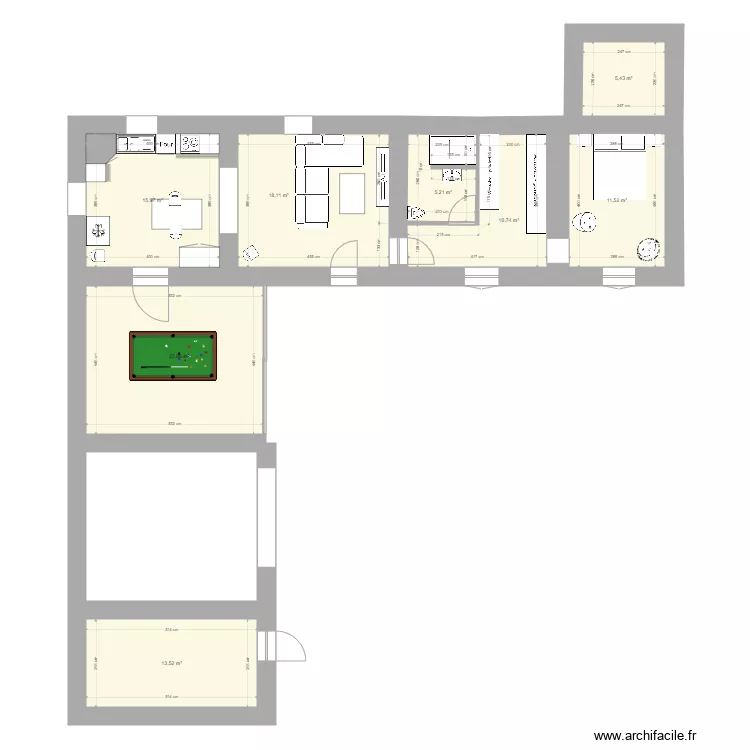 Mas Boisset rdc papa maman aménagé 1. Plan de Mas Boisset rdc papa maman aménagé 1. Plan de