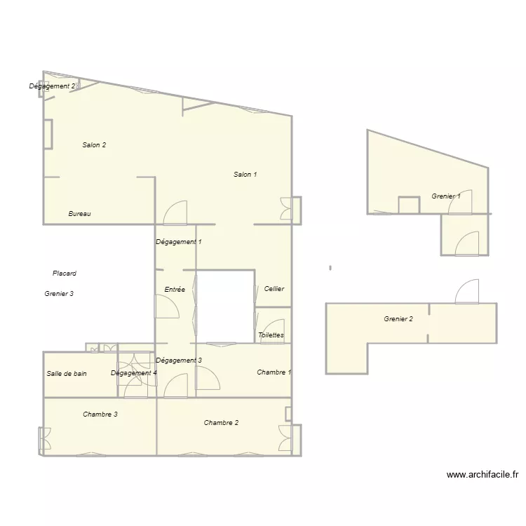 Croquis BRUT. Plan de 