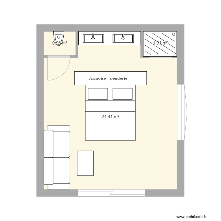 chambre. Plan de 0 pièce et 0 m2