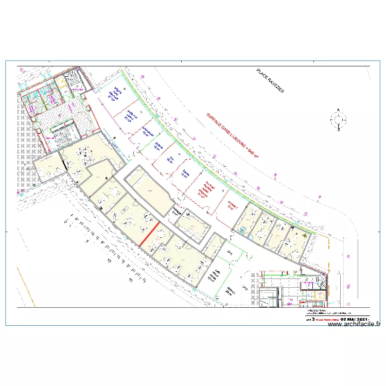 Ravezies tentative 6.52. Plan de 