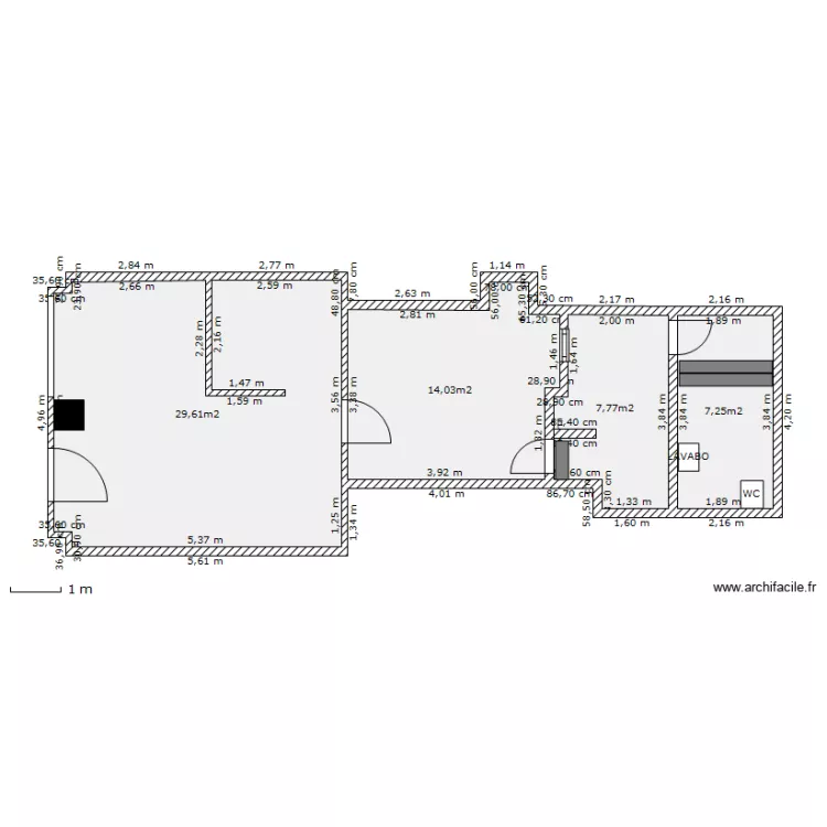PLAN AVANT TRAVAUX . Plan de PLAN AVANT TRAVAUX . Plan de
