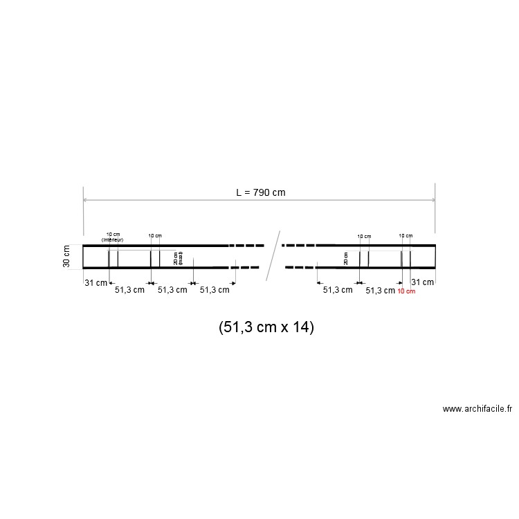 Poutre IPE 300. Plan de 0 pièce et 0 m2