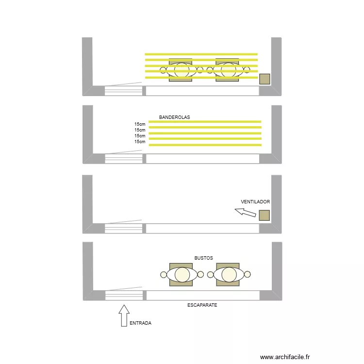 vitrine Haizea. Plan de vitrine Haizea. Plan de