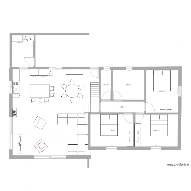 maison. Plan de 0 pièce et 0 m2