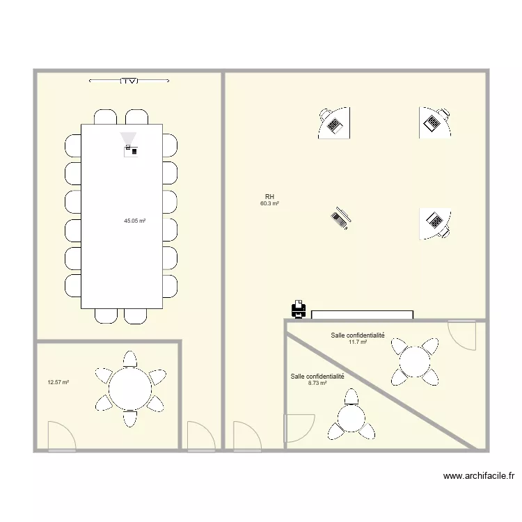 Bureaux RH 2eme. Plan de 