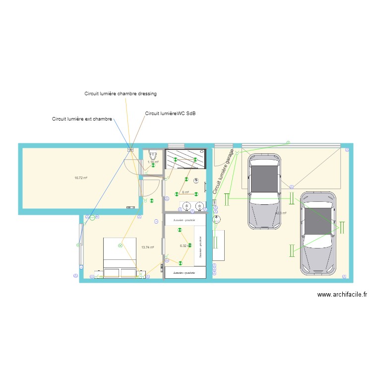 AC A Billey circuit lumière. Plan de 0 pièce et 0 m2