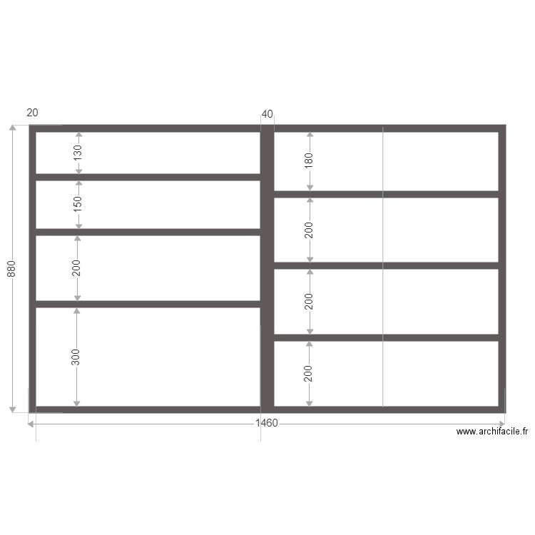 sèvres placard cuisine int. Plan de 0 pièce et 0 m2