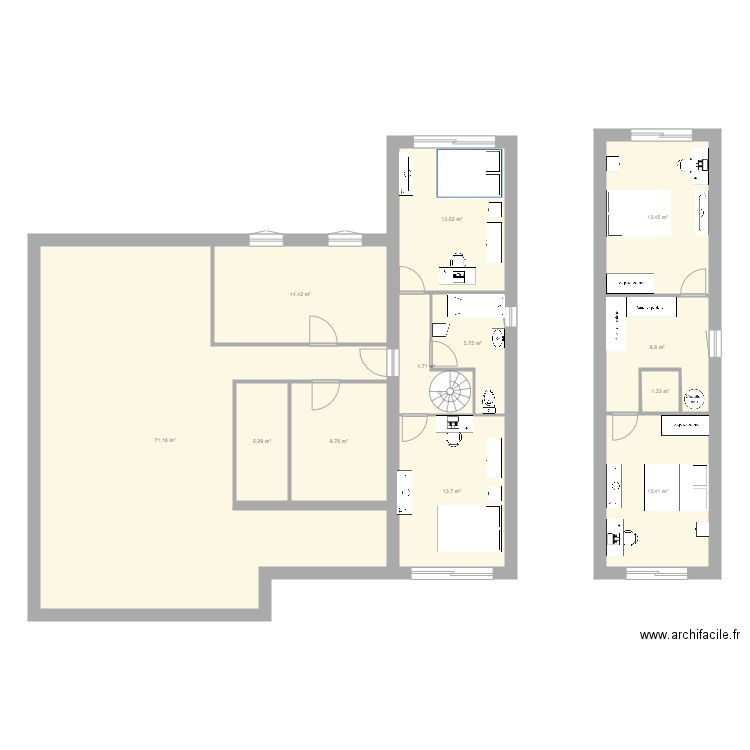 Extension Murles 3. Plan de 12 pièces et 175 m2