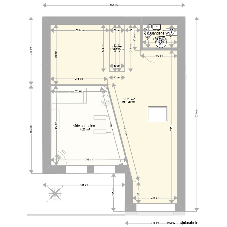 Maison ossature bois2. Plan de 9 pièces et 103 m2
