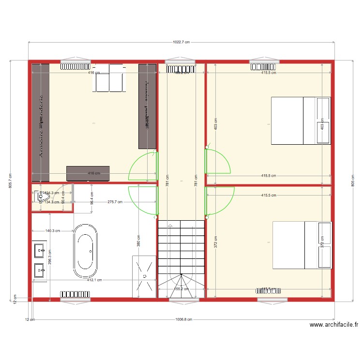 etage orville 1. Plan de 0 pièce et 0 m2