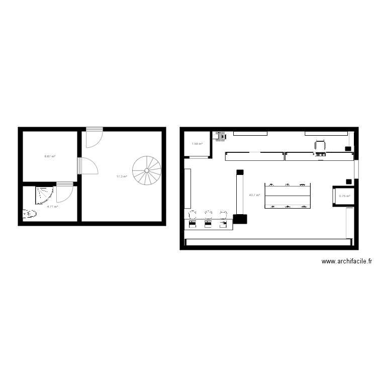 MATT MULTISERVICE 93210. Plan de 6 pièces et 75 m2