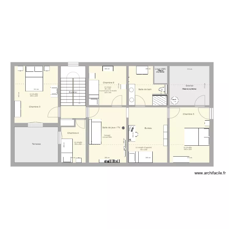 Chic &agrave; Chic Etage. Plan de 