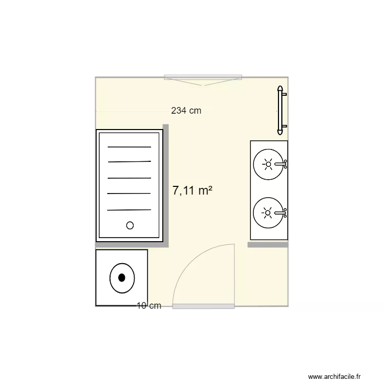 Salle de bain sci la romade . Plan de 