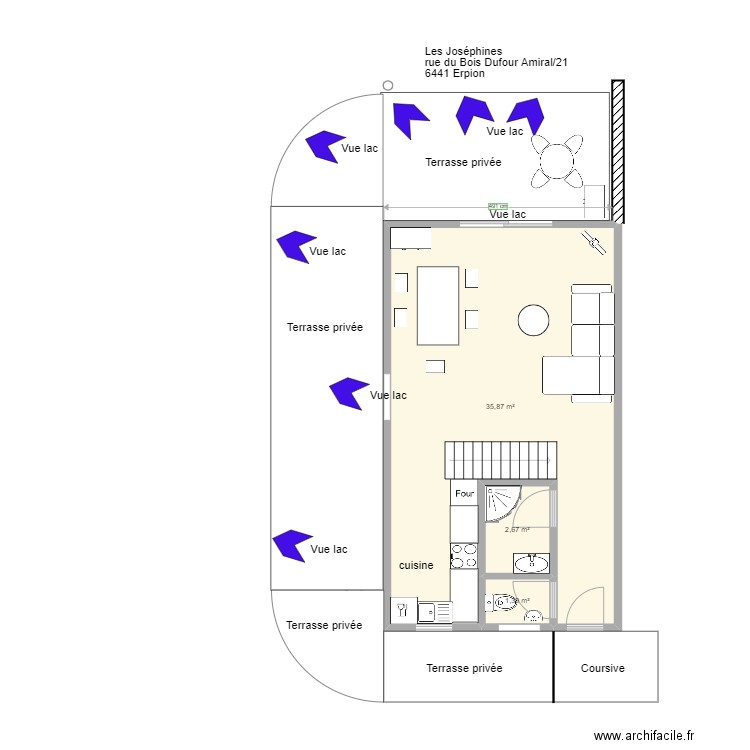 Appartement 21 rez Erpion Web. Plan de 0 pièce et 0 m2