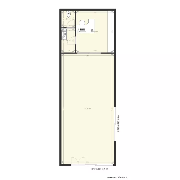 LOCAL MEZZAVIA. Plan de 