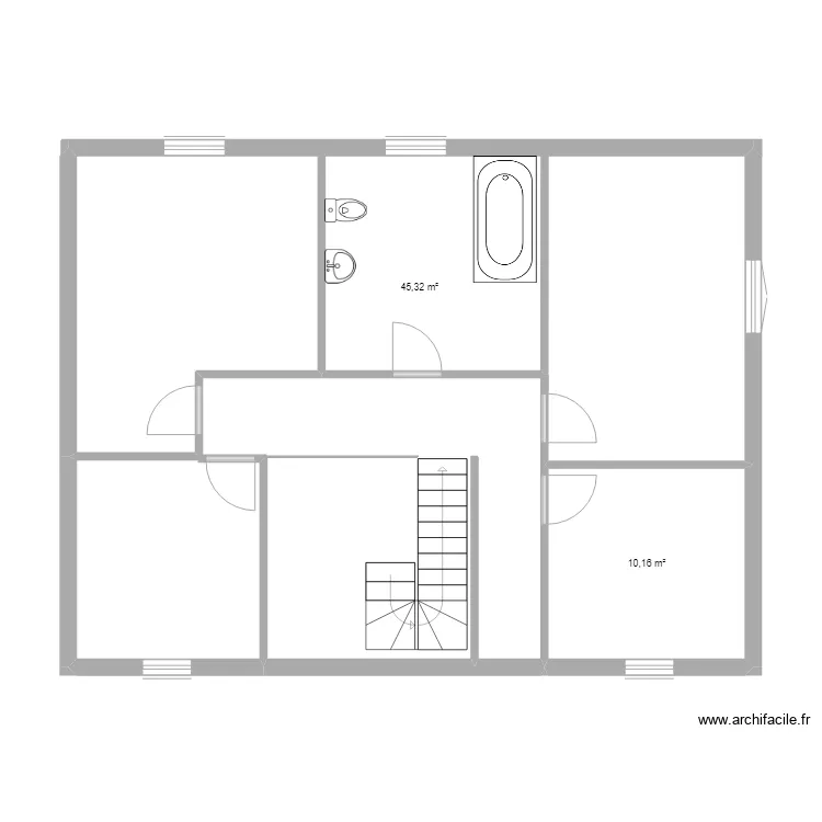 &eacute;tage. Plan de 