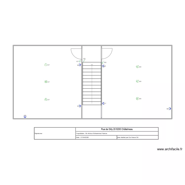2 &eacute;me &eacute;tage Achour. Plan de 3  et 65 m²