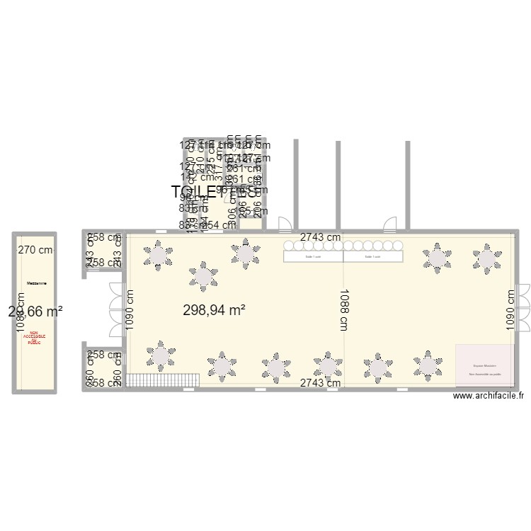 SALLE ST MAURICE II. Plan de 12 pièces et 371 m2