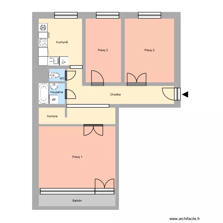Hornická 648, byt 12. Plan de 14 pièces et 200 m² Hornická 648, byt 12. Plan de 14 pièces et 200 m²