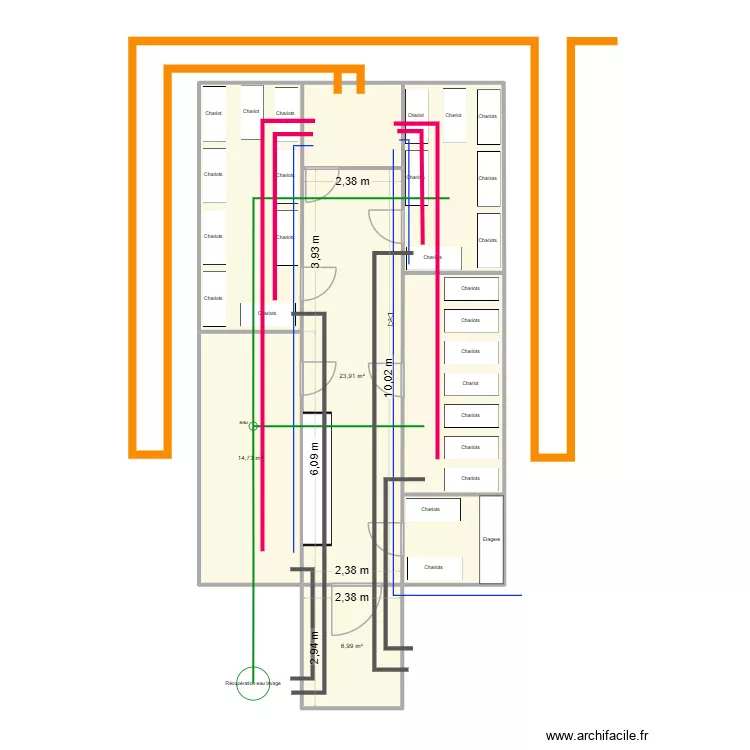 Puis canadien. Plan de 4 et 94 m² Puis canadien. Plan de 4 et 94 m²
