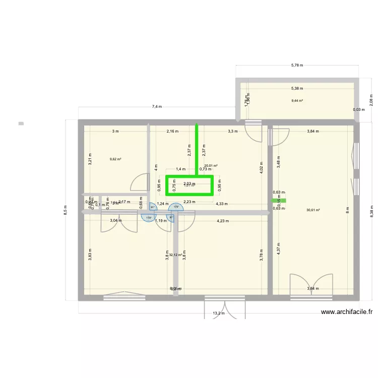 existant v1. Plan de 