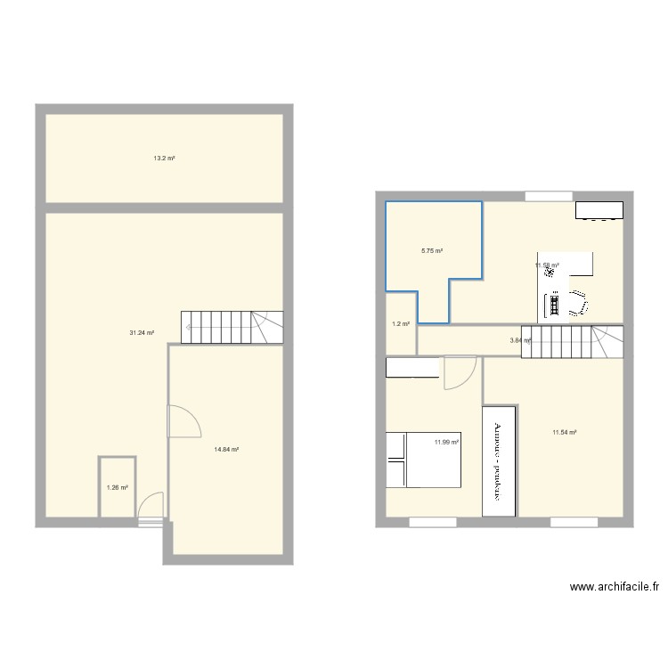 maison. Plan de 0 pièce et 0 m2