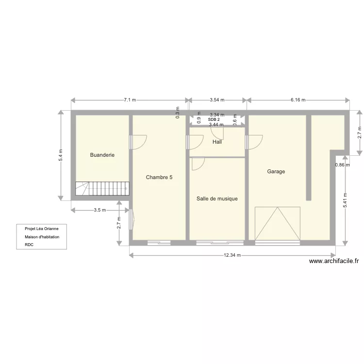Plan RDC Lea Orianne. Plan de 