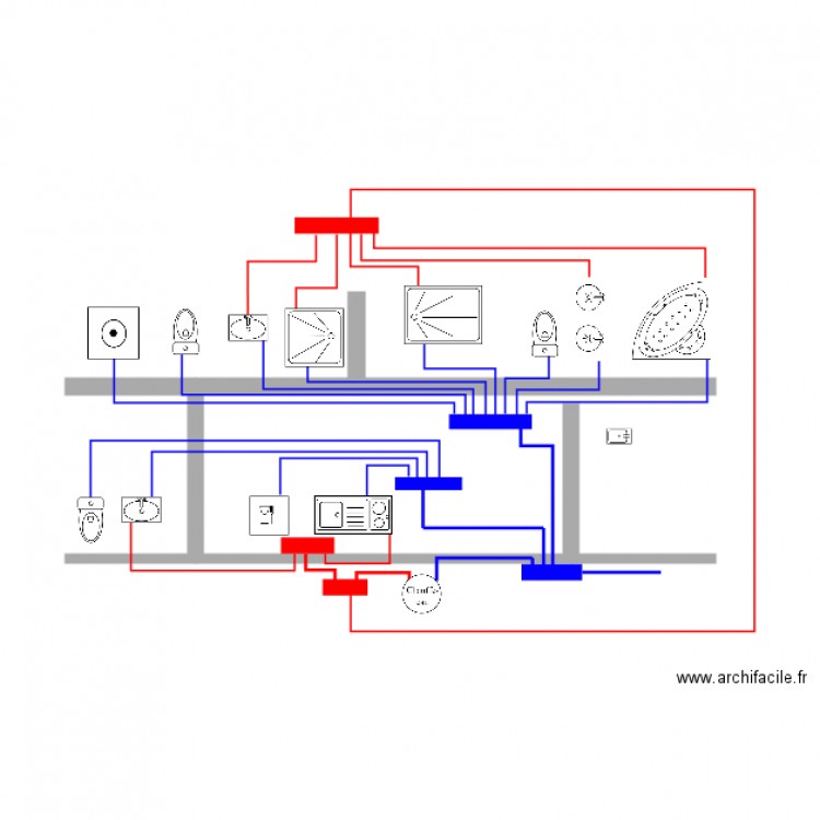 plan sanitaire. Plan de 0 pièce et 0 m2