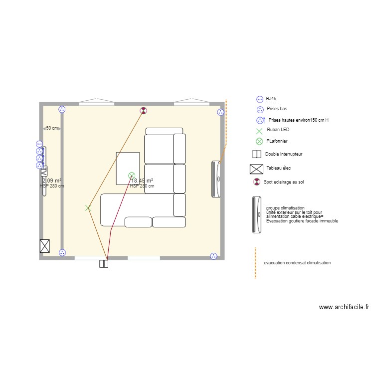 salon. Plan de 0 pièce et 0 m2