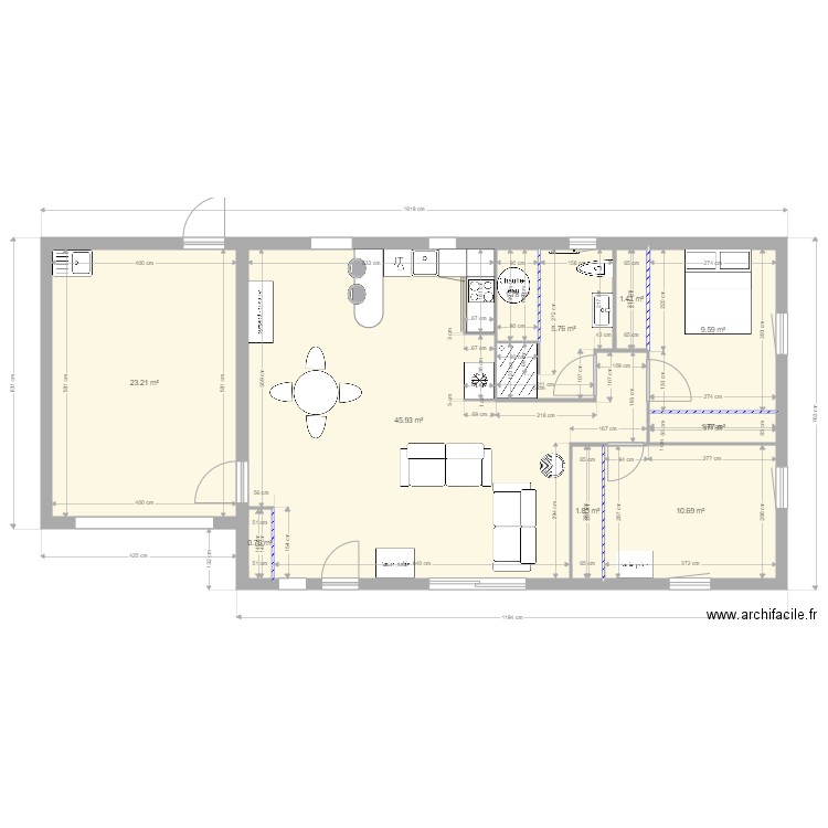 PLAN MAISON PLAN 2. Plan de 10 pièces et 103 m2