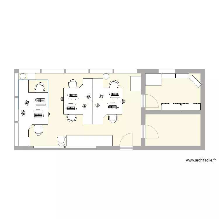 Bureau PoleS. Plan de 