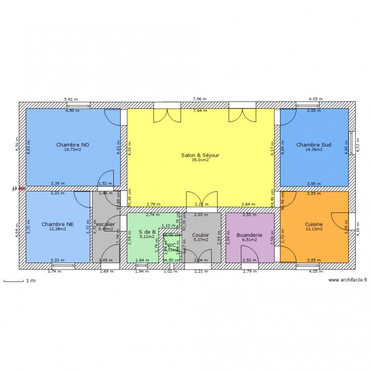 M.A. couleur. Plan de 0 pièce et 0 m2