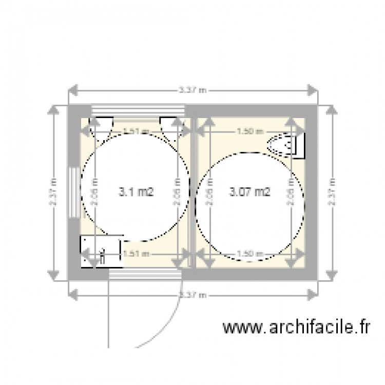Toilettes publiques 22 0416 2. Plan de 0 pièce et 0 m2