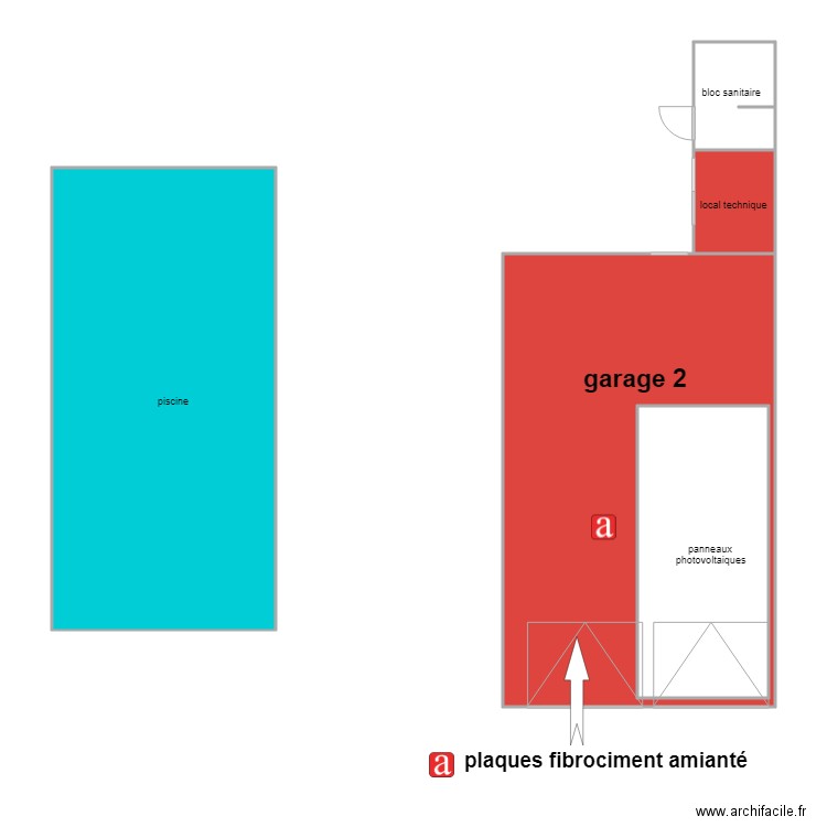 biard am dependances. Plan de 0 pièce et 0 m2