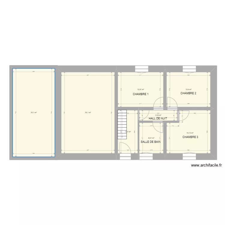 Rulles rez du Bois niveau 0. Plan de 